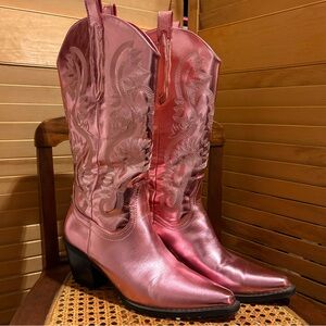 Pink Western-Style Women's Boots